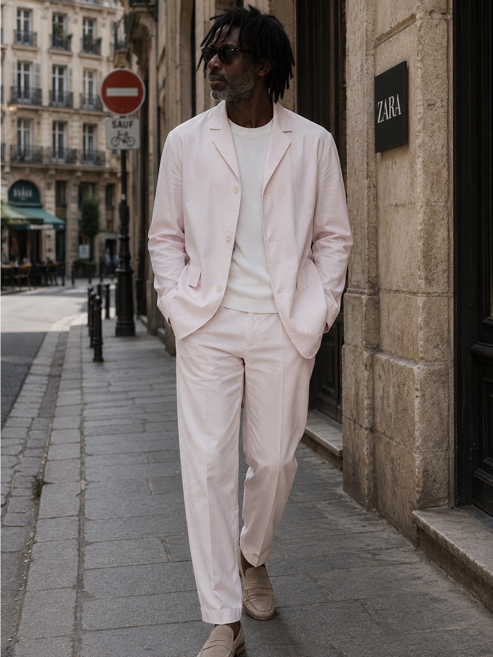 ZARA NWOT Jacket Sport Coat Blazer 40 Poplin Relaxed Pink Lightweight 4624/076